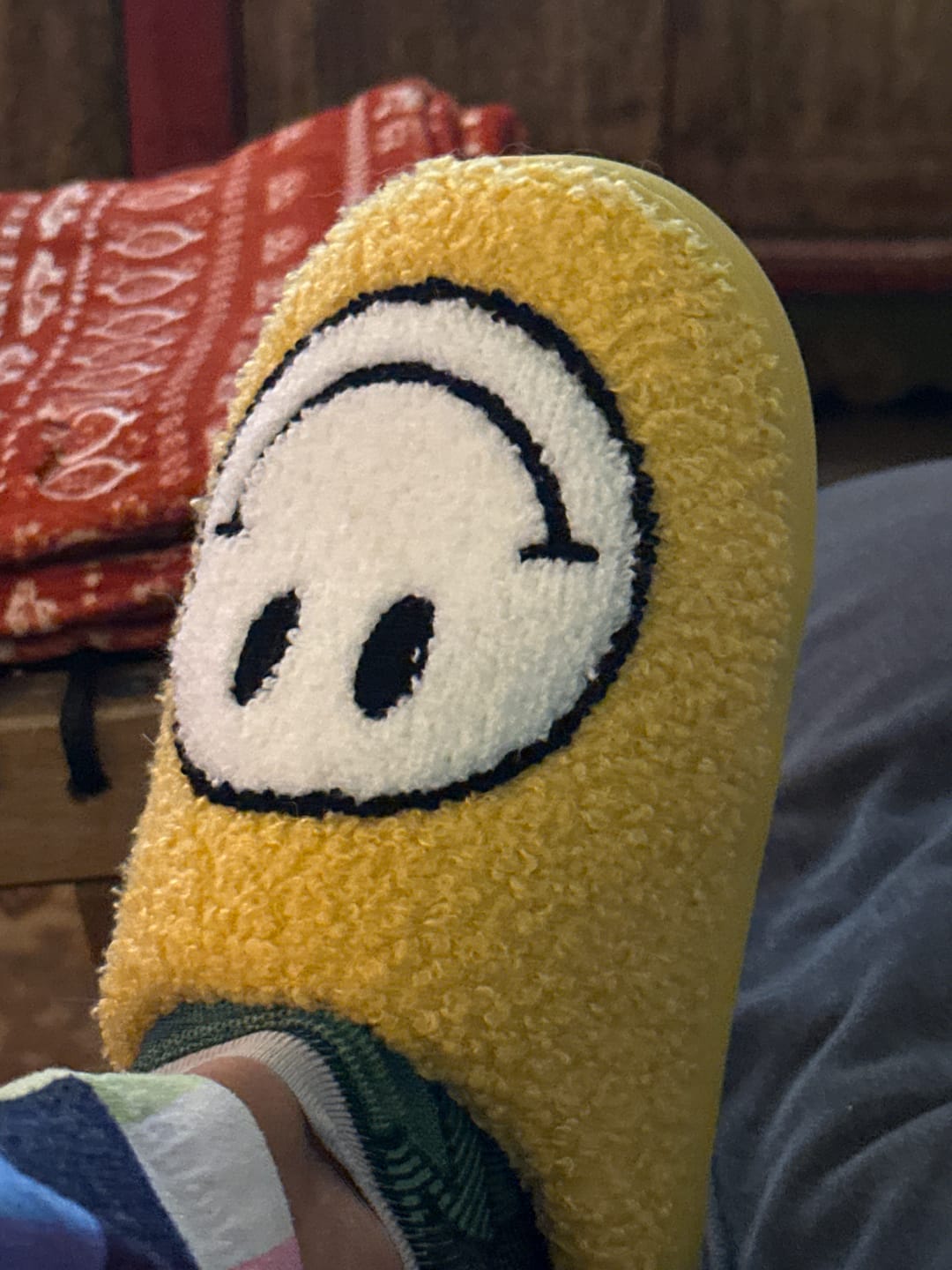 Customer photo review of Happy Face Slippers