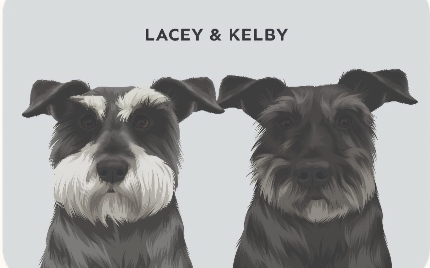 Customer photo review of Custom Pet Portrait - Two Pet Portrait