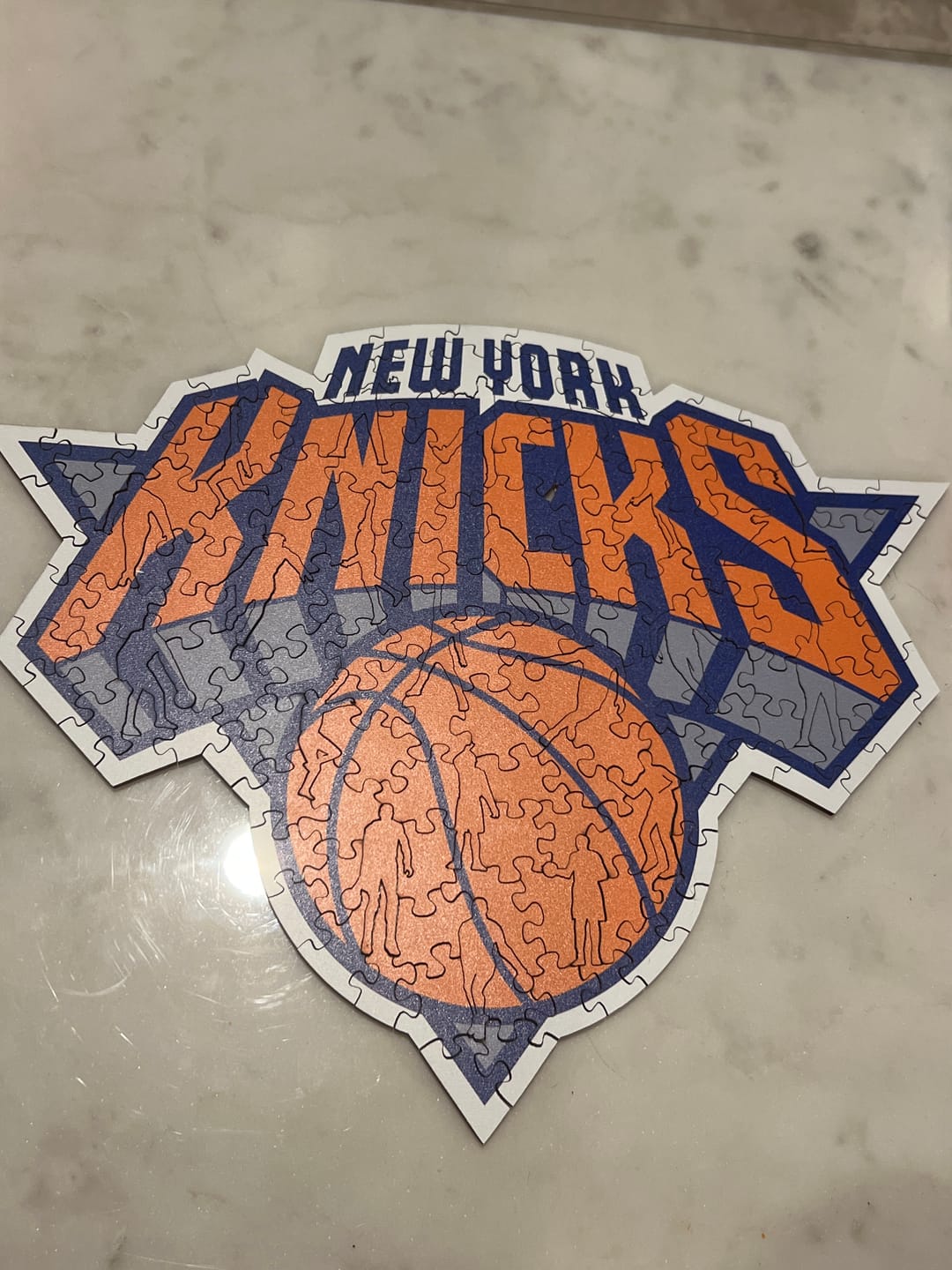 Customer photo review of New York Knicks™ - Wooden Puzzle