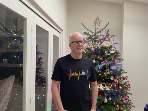 Customer photo review of Cycling and Coffee F 36 T Shirt