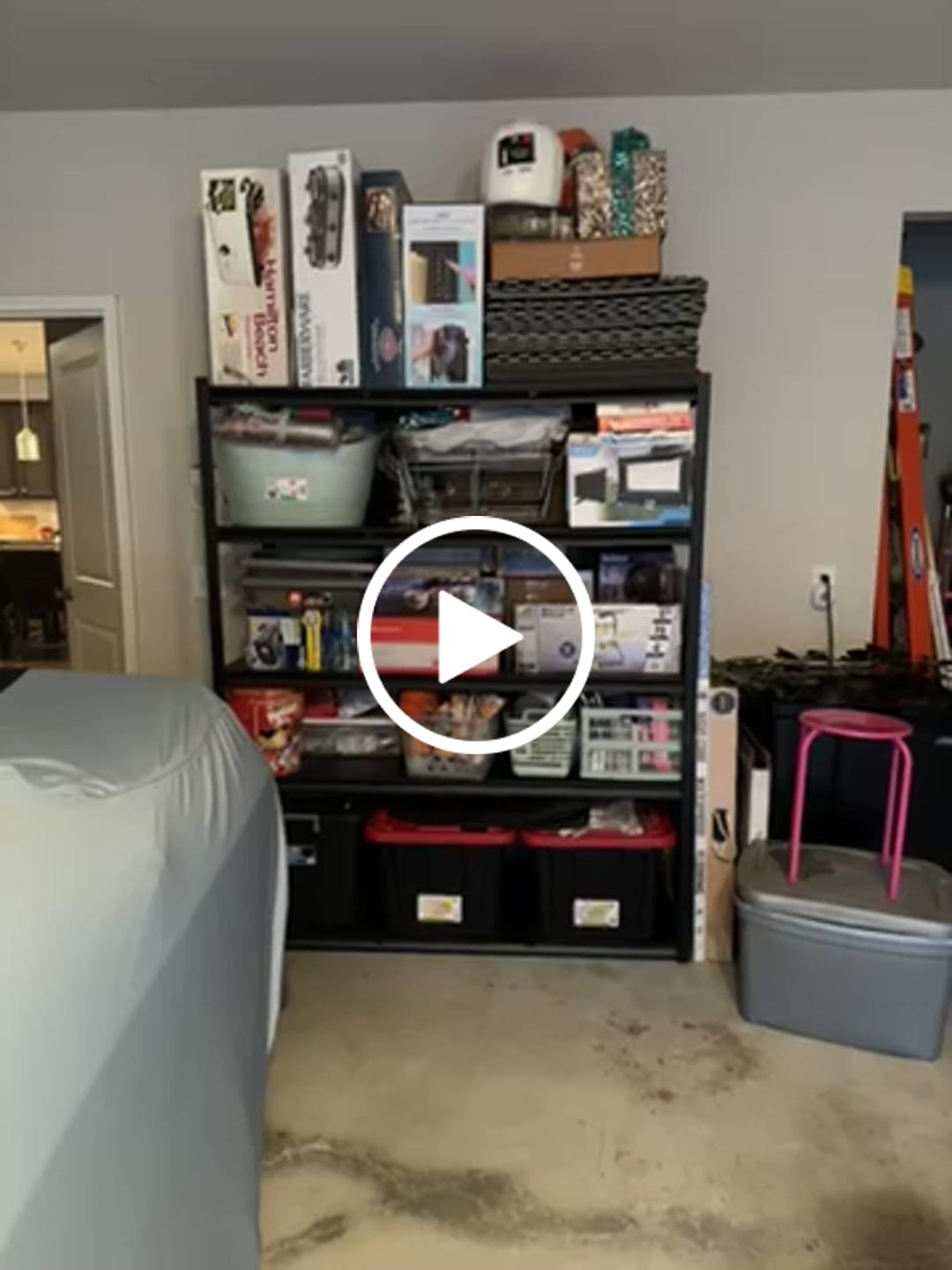 Customer video review of REIBII 60"W x 72"H Industrial Garage Shelving, 3000LBS Heavy Duty Storage Shelves, Adjustable Metal Shelving for Basement Warehouse
