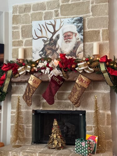 Customer photo review of Vintage Reindeer Santa Art - Dasher