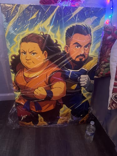 Customer photo review of Personalized Canvas - Portrait in Dragon Ball style