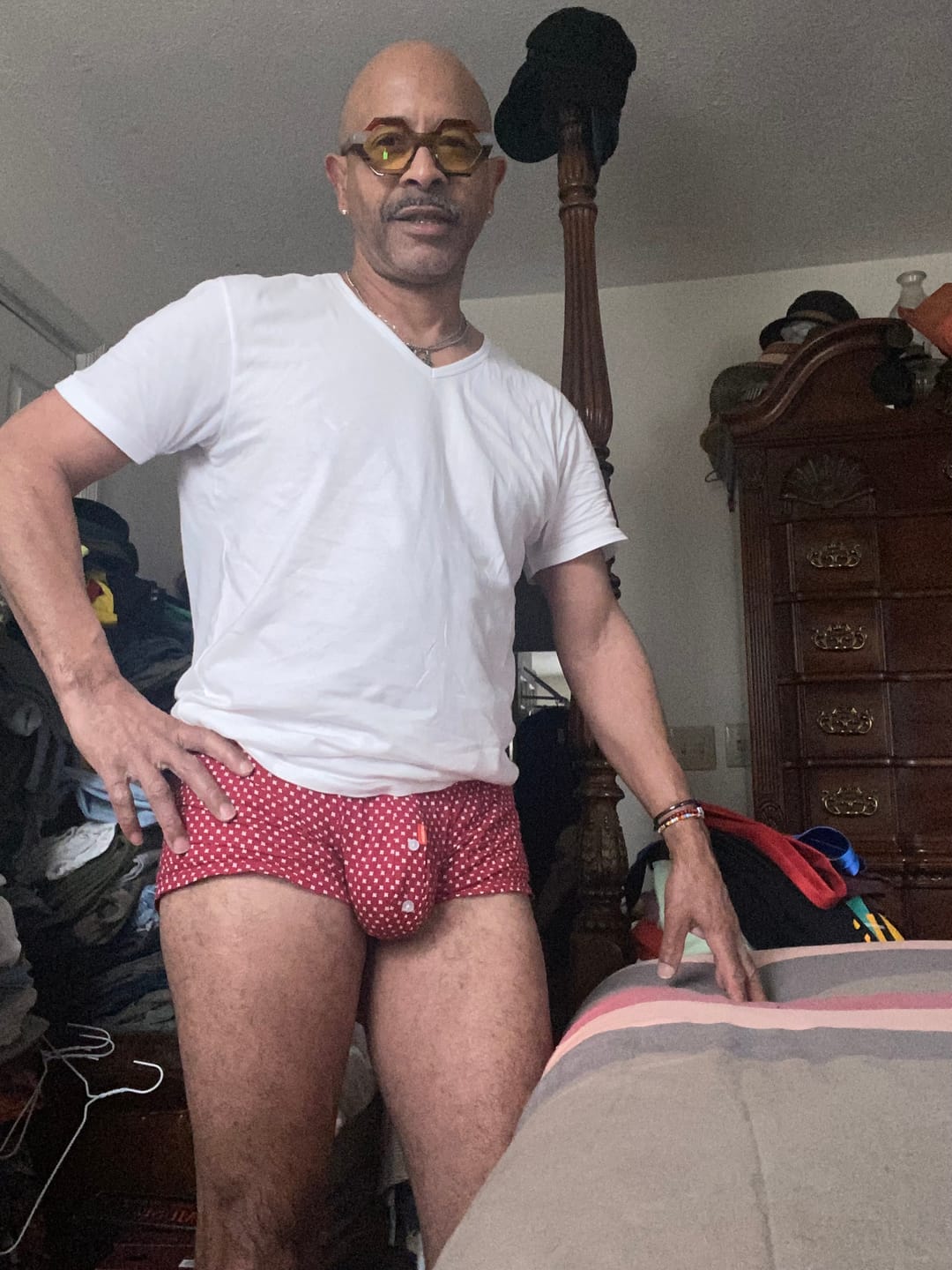 Customer photo review of 3 Pack Men’s Plaid Cotton Trunks with Button Fly