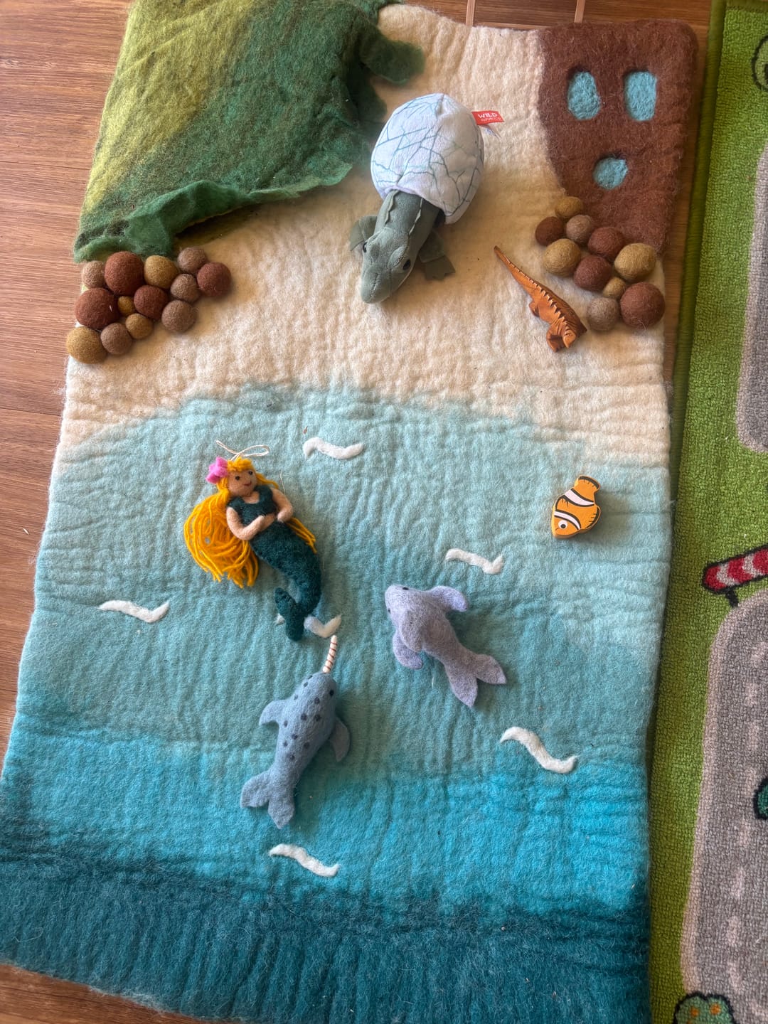 Customer photo review of Large Sea and Rockpool Play Mat Playscape