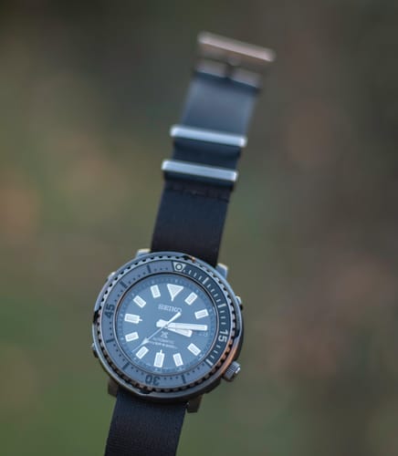 Customer photo review of Black Nylon Watch Strap