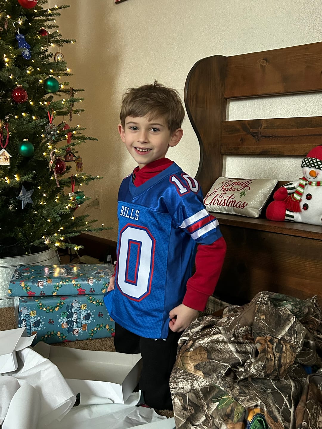 Customer photo review of Custom Royal White-Red Classic Style Mesh Authentic American Football Jersey