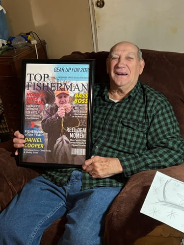 Customer photo review of Custom Fishing Magazine Cover, Personalized Fishing Gifts for Men, Fly Fishing Gifts for Him, Fishing Dad Gift, Angler Funny Fisherman Gift