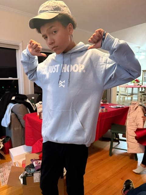 Customer photo review of Just Hoop Hoodie