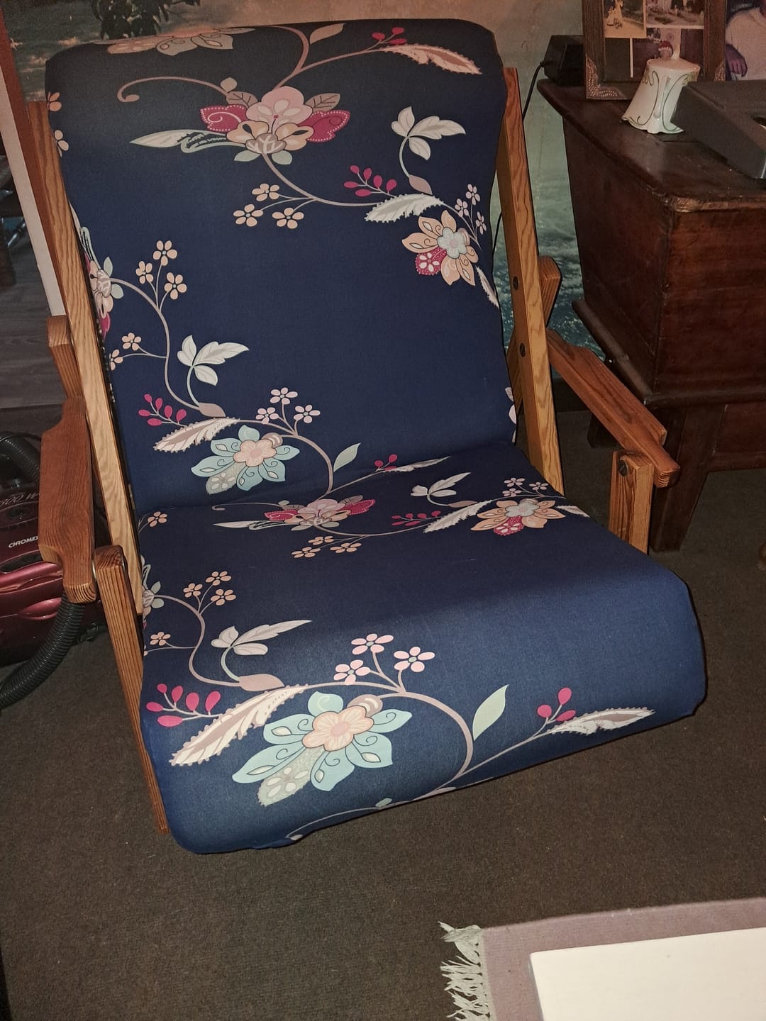 Customer photo review of EasyDrap™ Bleu fleuri - Housse pour coussin de canapé