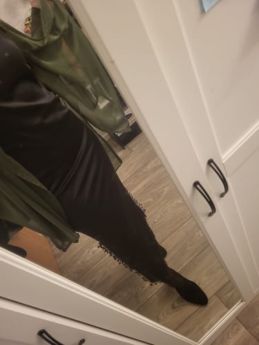 Customer photo review of Butterfly Slip Dress 蝴蝶衬裙 Qipao Satin Lace Low Back Petticoat