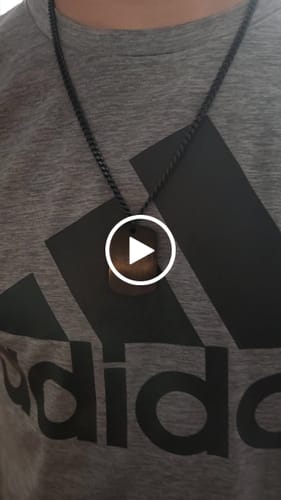 Customer video review of Matte Dog Tag