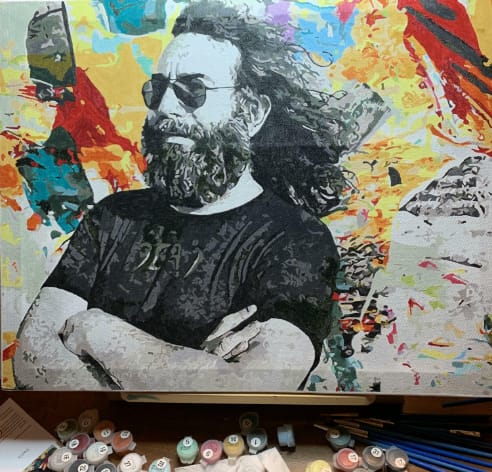 Customer photo review of Custom Portrait Paint By Numbers