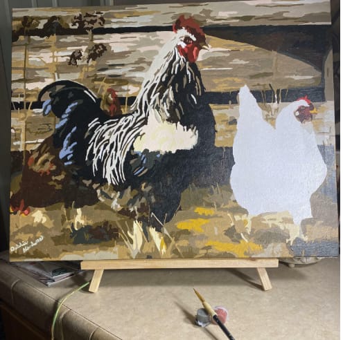 Customer photo review of Custom Pet Paint By Numbers