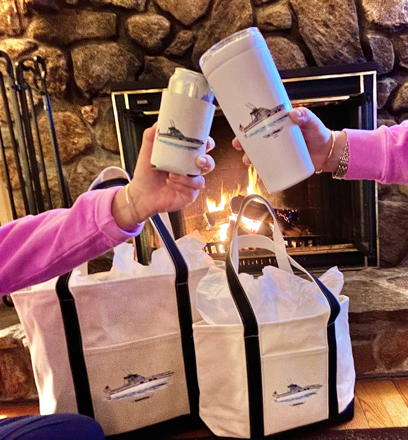 Customer photo review of Custom Boat Tote Bags