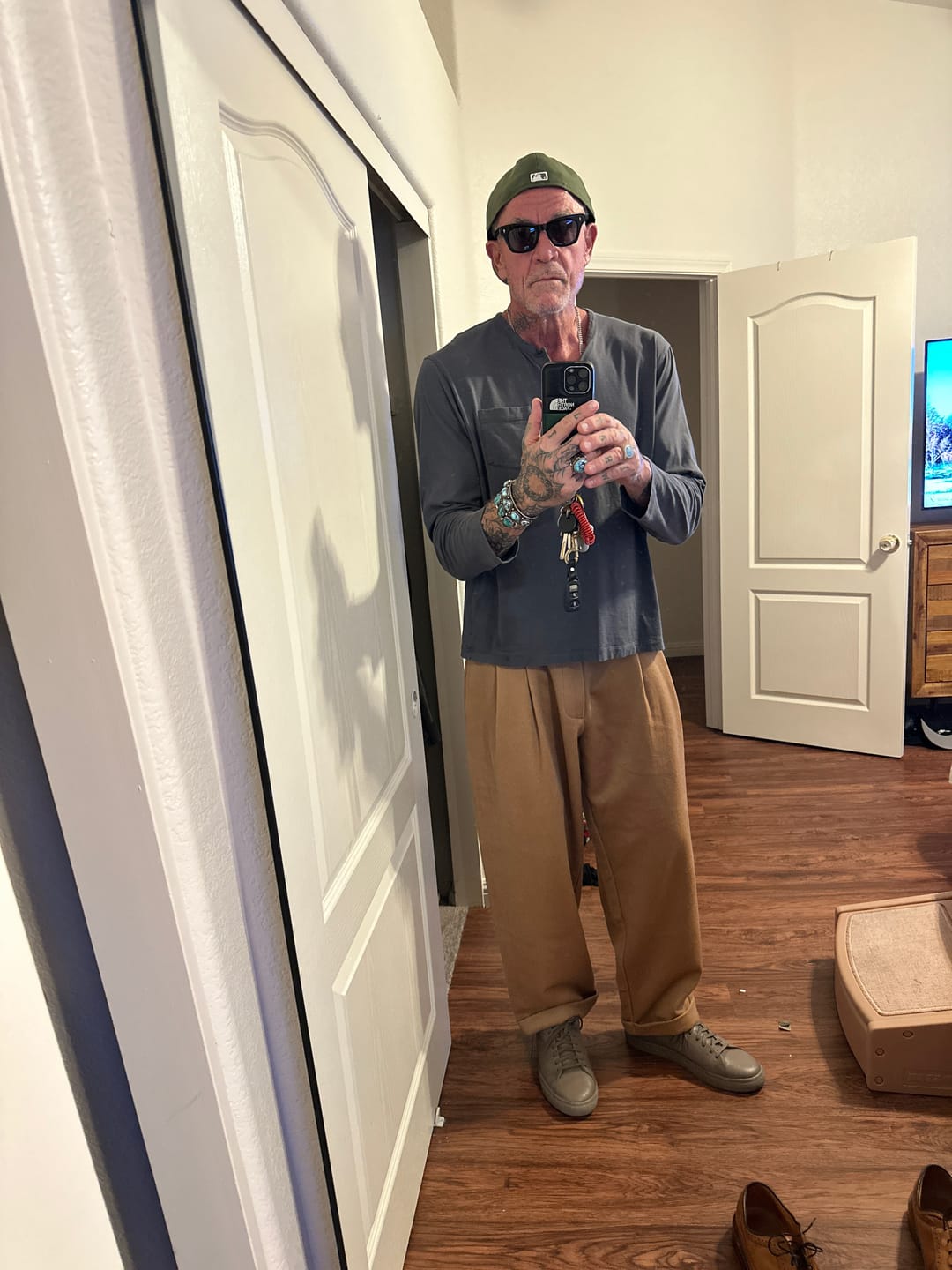 Customer photo review of Mocean Black Alpaca Trousers