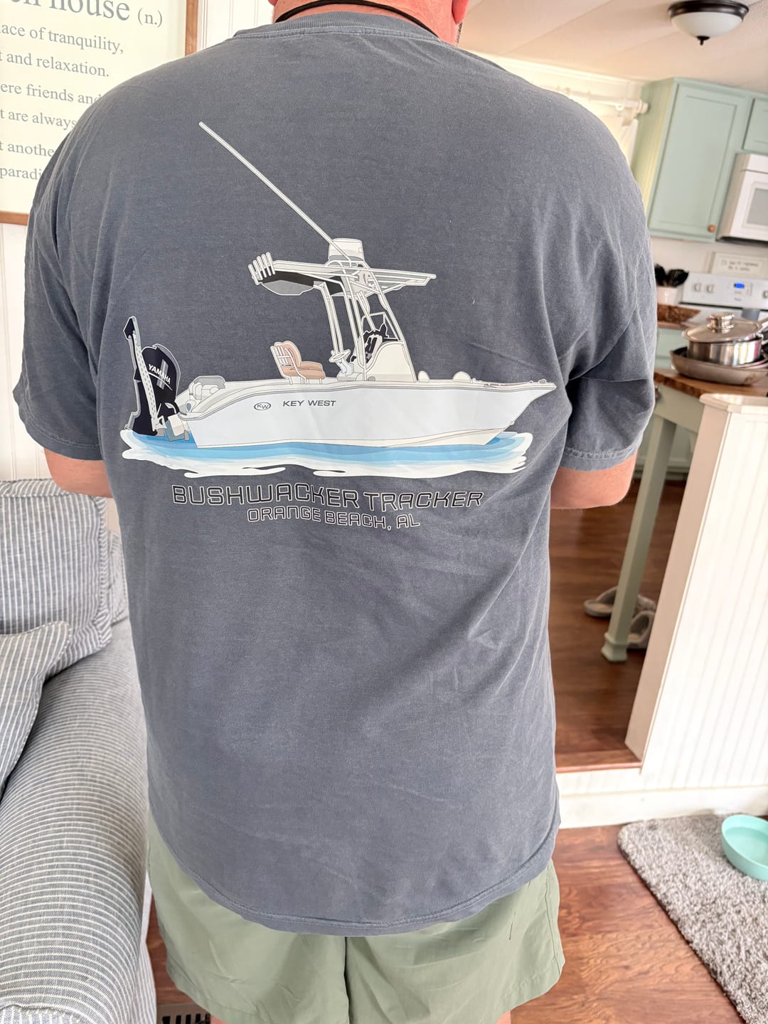 Customer photo review of Custom Boat T-Shirts - With Front Pocket