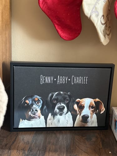 Customer photo review of Pet Art Canvas Wrap