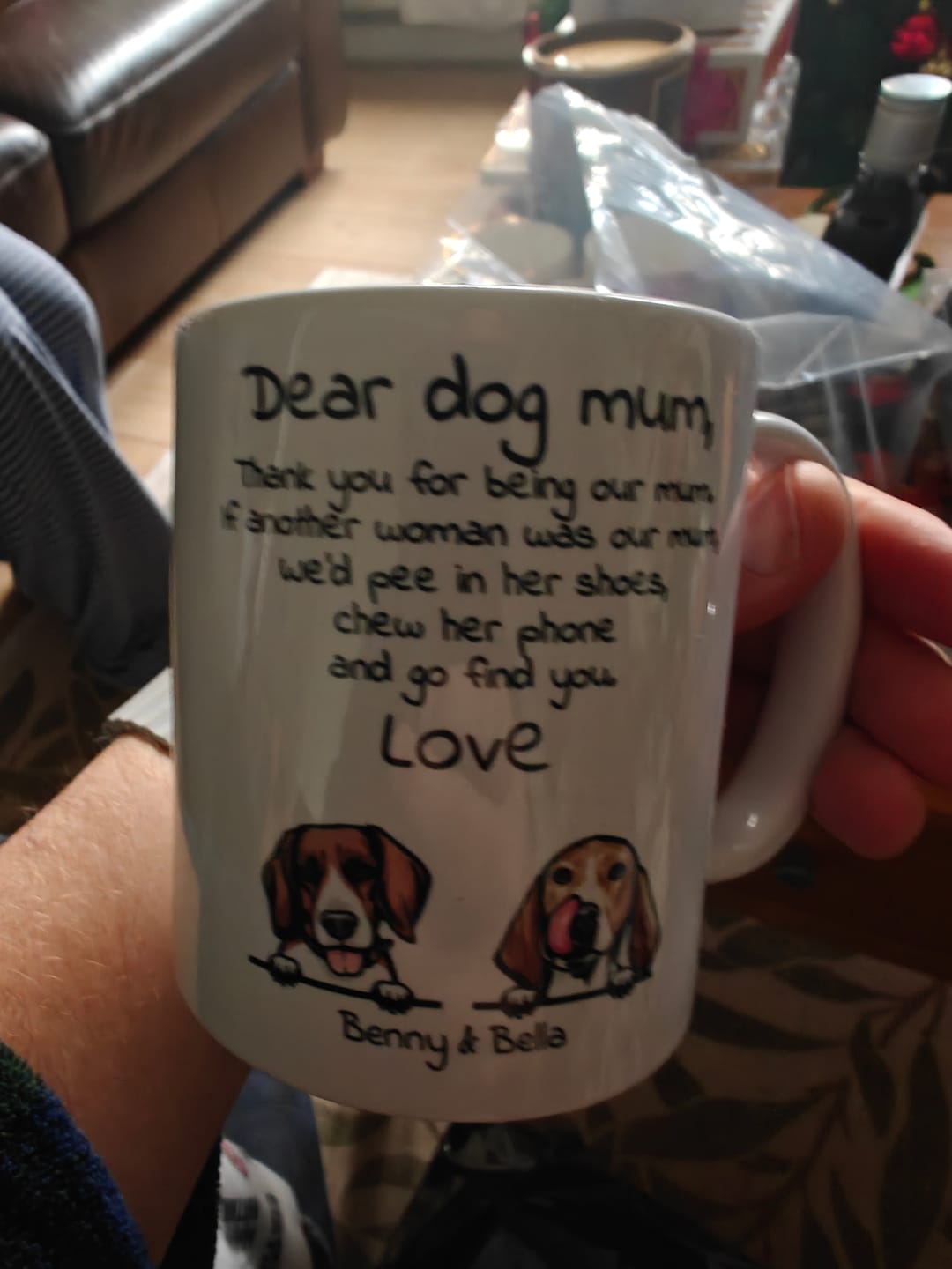 Customer photo review of Dear Dog Parent - Personalised Mug