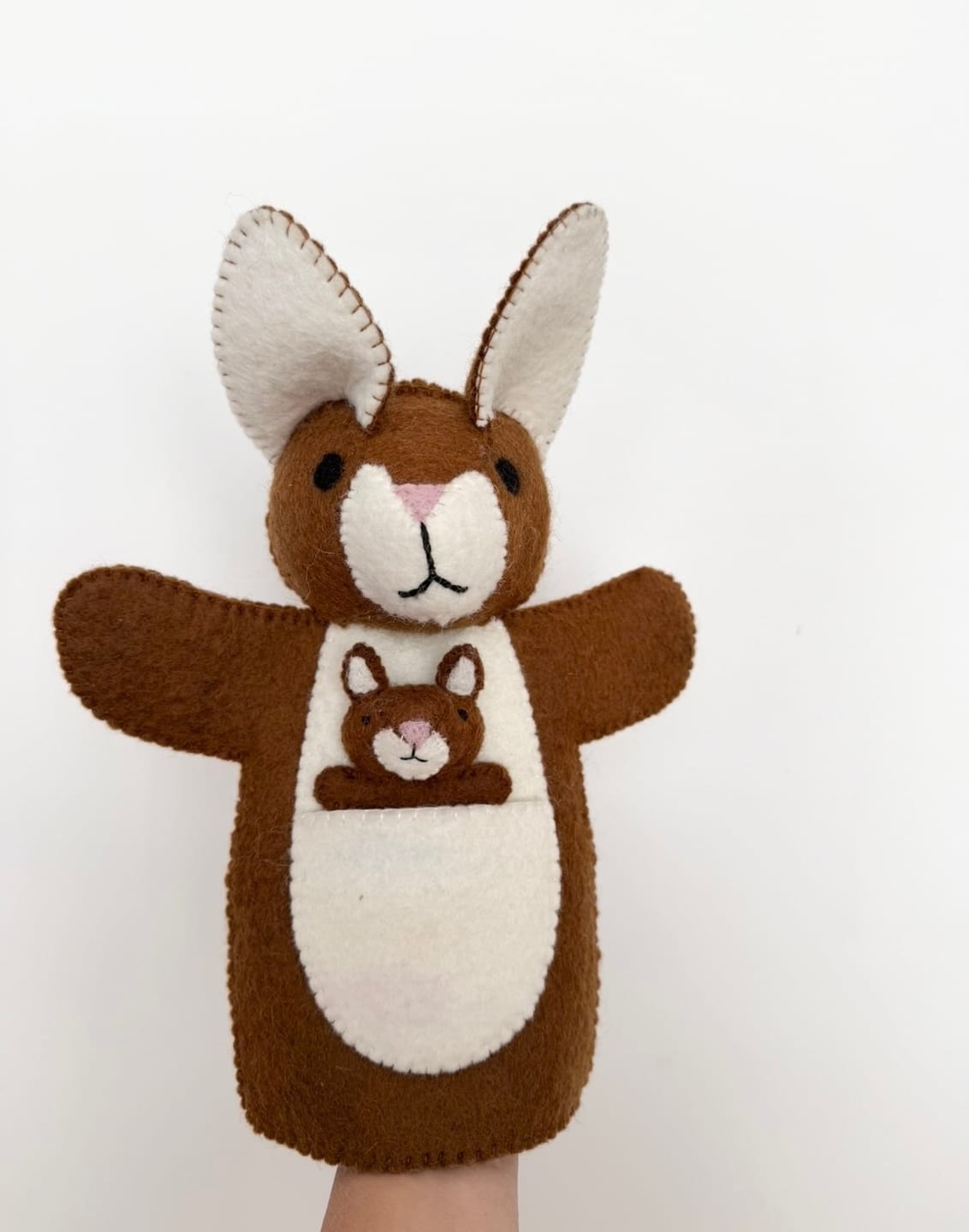 Customer photo review of Hand Puppet - Brown Kangaroo with Joey