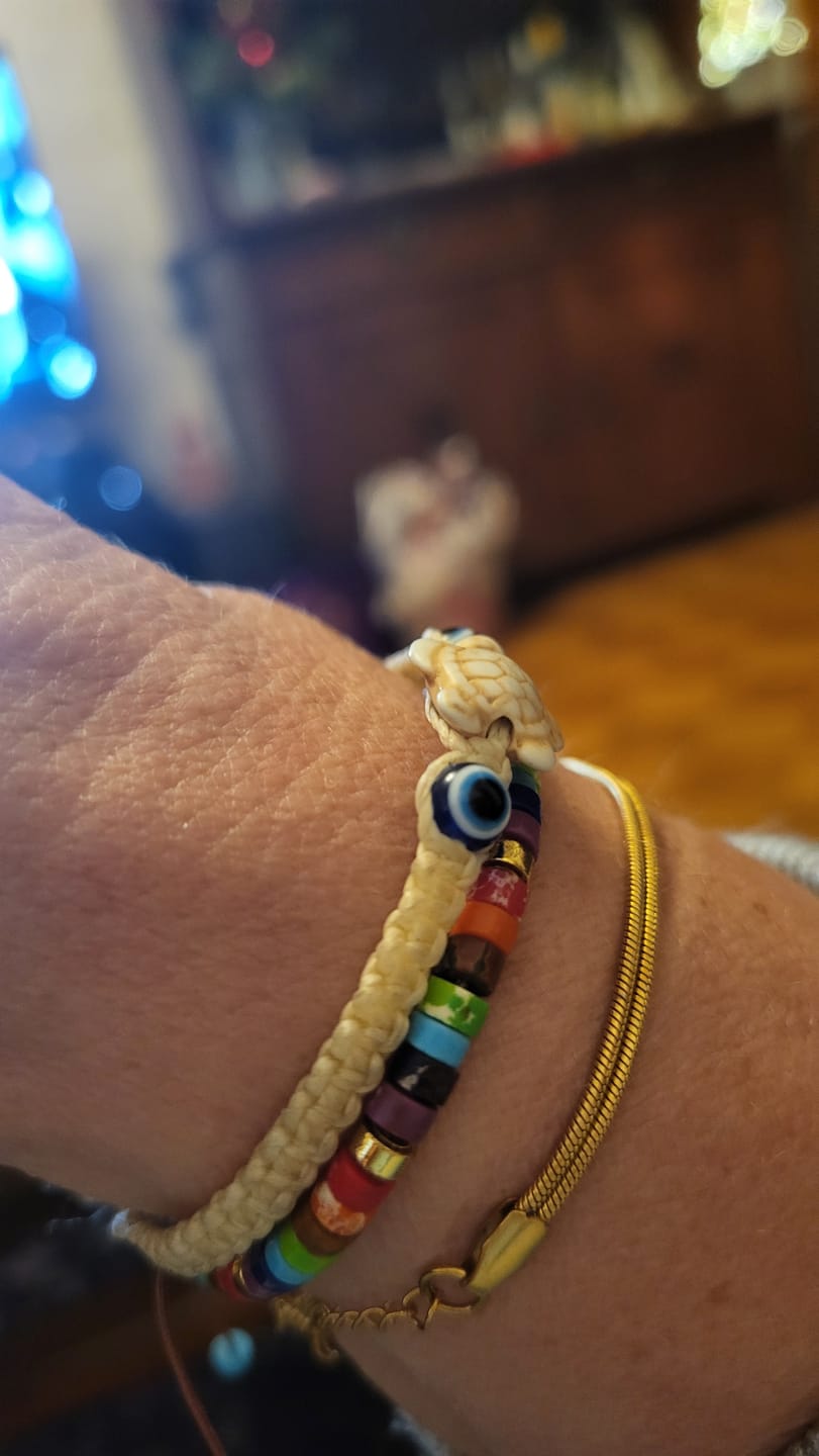 Customer photo review of 7 Chakren Energiearmband aus Jaspis