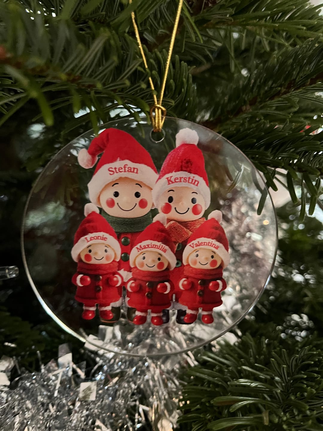 Customer photo review of Familienmitglieder mit 1-9 Personen - Personalisierter Baumschmuck