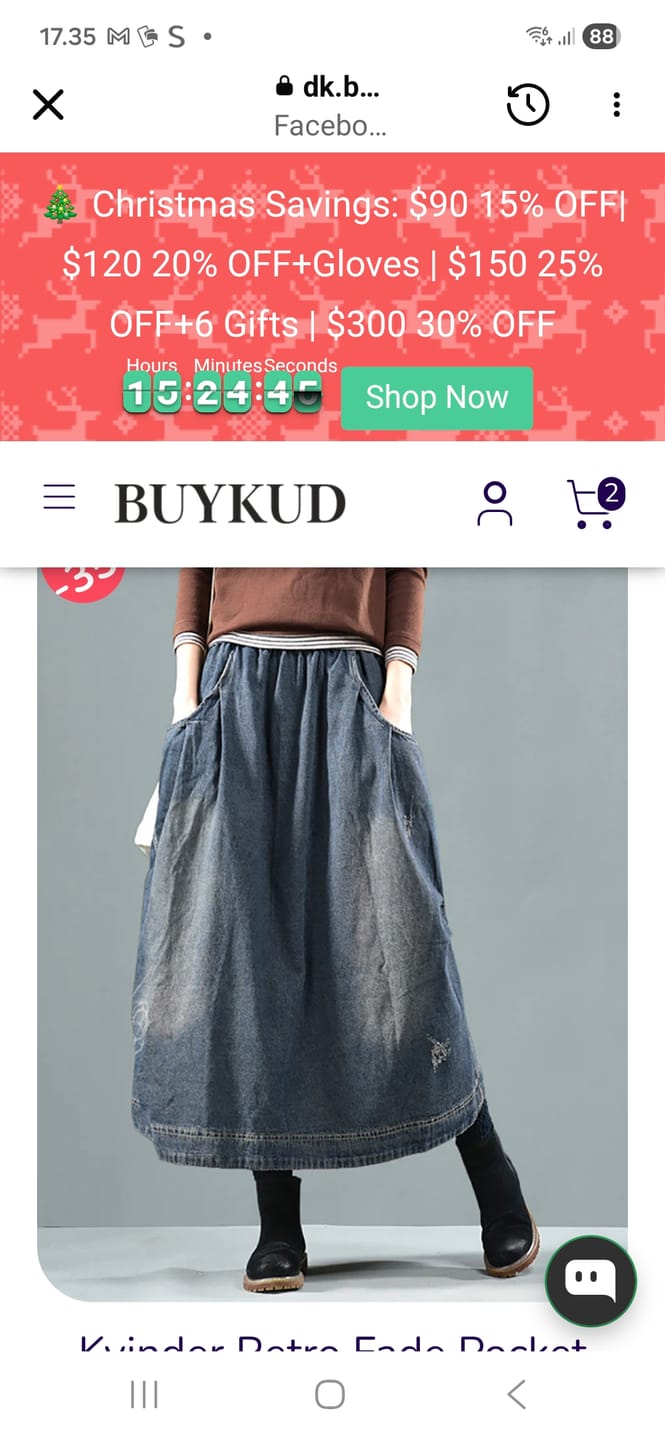 Customer photo review of Plus Size Women Retro Fade Pocket Elastic Waist Denim Skirt