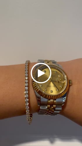 Customer video review of classic tennis bracelet (gold)