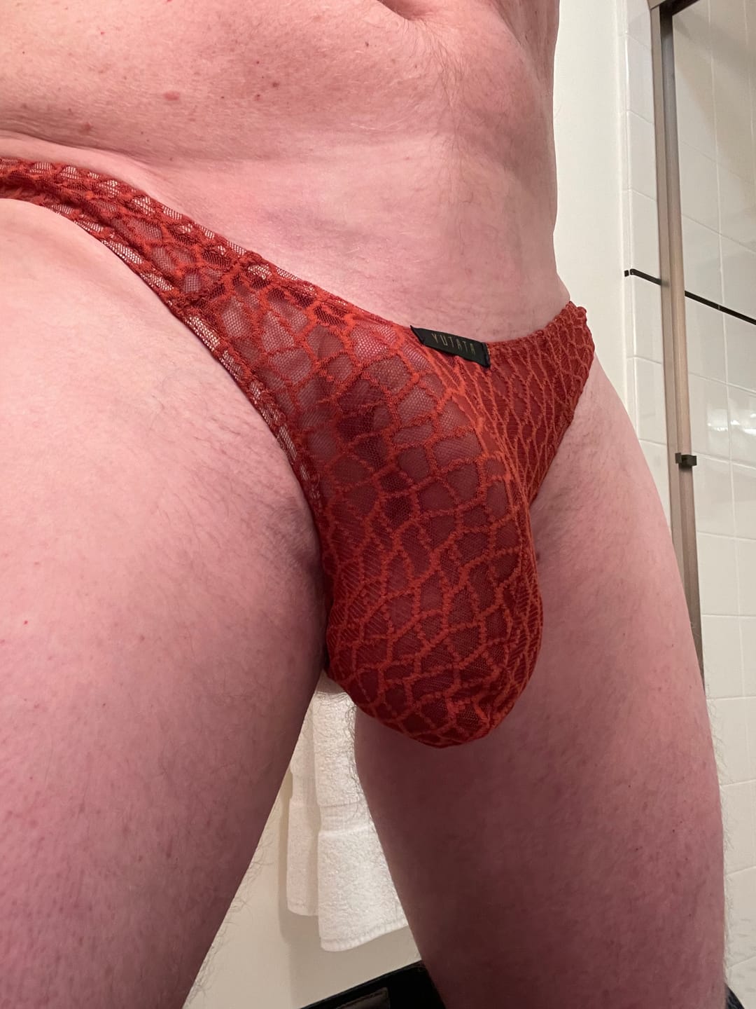 Customer photo review of Men's Breathable Mesh Thongs
