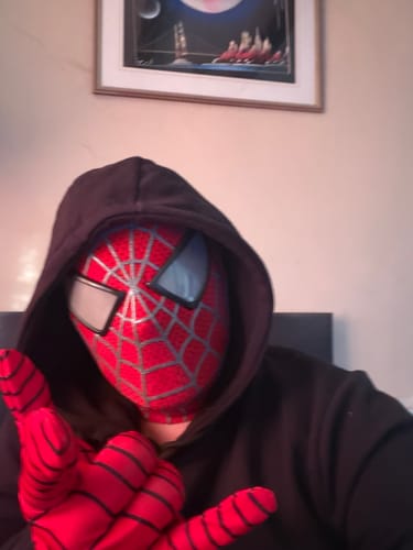 Customer photo review of [NEW] Spidey Gear™ - Tobey Maguire Mask