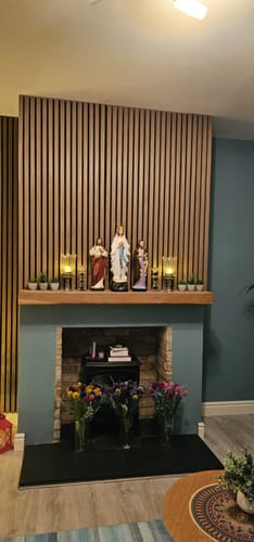 Customer photo review of Wooden Wall Panel | Mocca | Premium 3-sided Wood Veneer