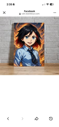 Customer photo review of Personalized Canvas - Portrait in Anime style