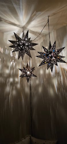 Customer photo review of Mexican Tin Stars Estrellas Tin Star Light