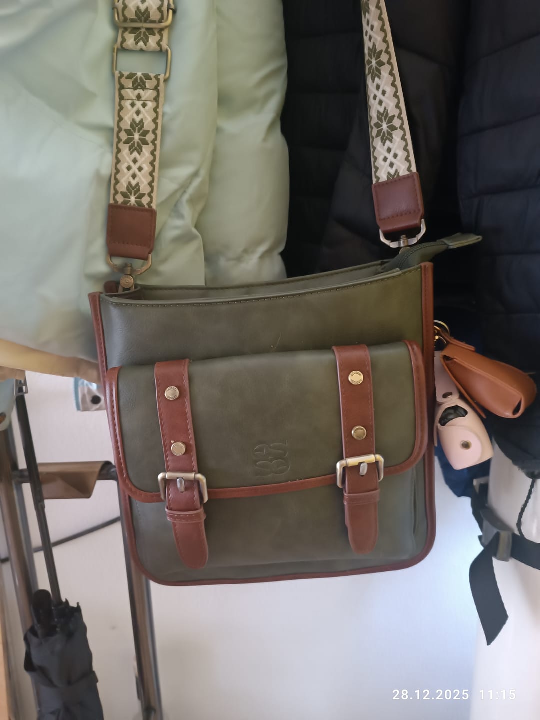 Customer photo review of Sophie Vegan Leather Everyday Crossbody Bag
