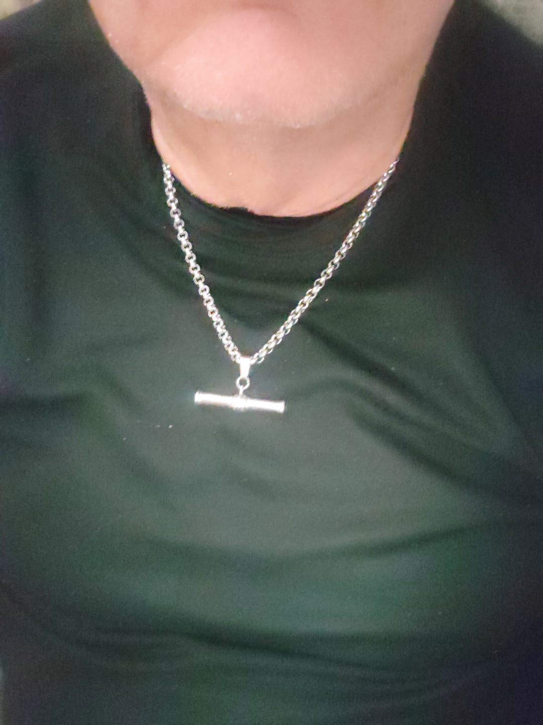 Customer photo review of PRE ORDER - XL T-Bar Necklace silver