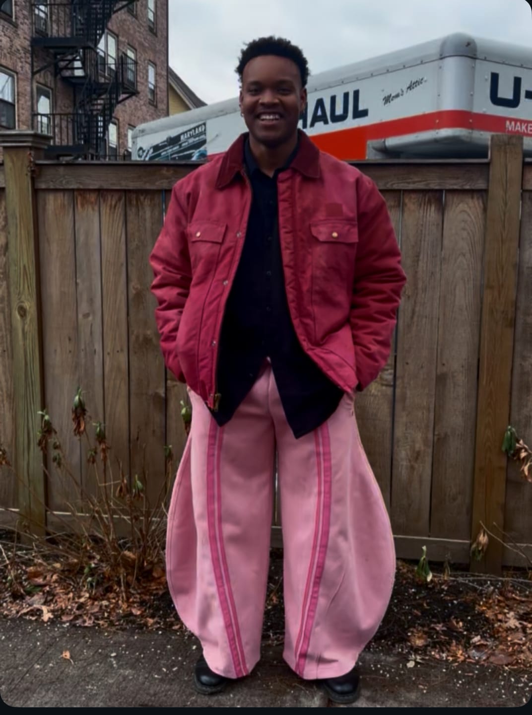 Customer photo review of Aelfric Eden Stripe Super Baggy Barrel Sweatpants
