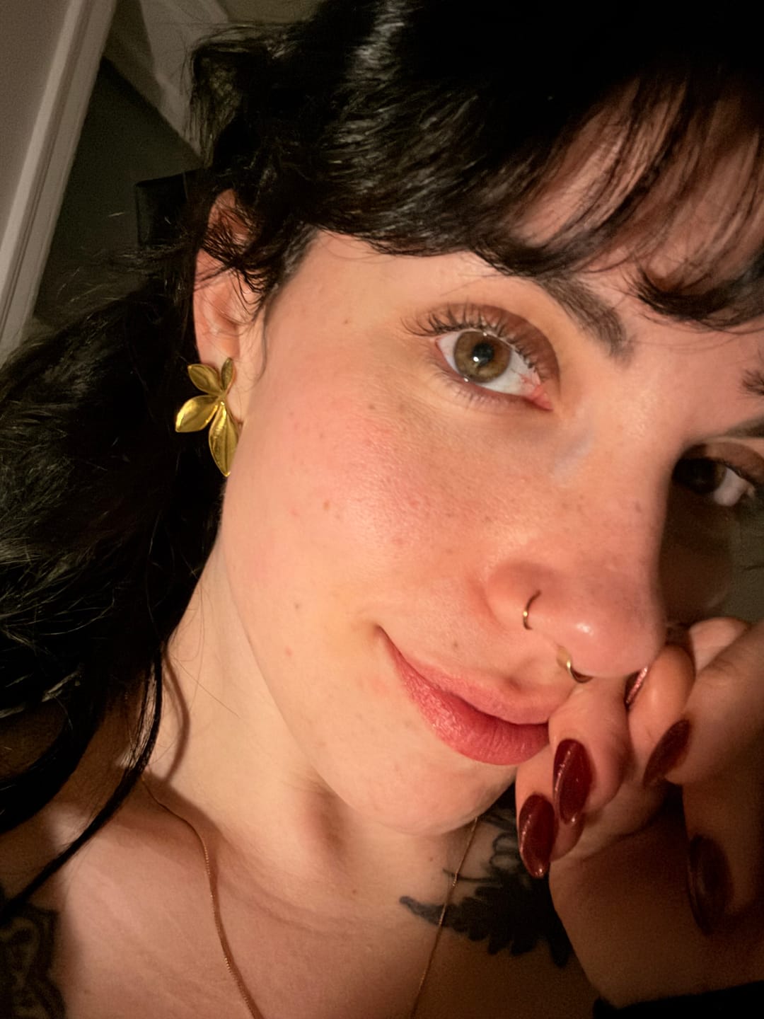 Customer photo review of Mira Earrings