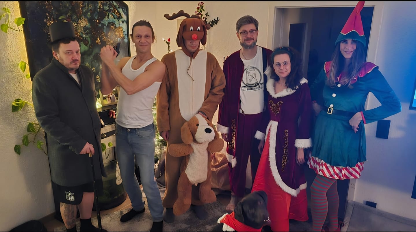 Customer photo review of Christmas Murder Mystery Host Your Own Dinner Party Game Kit