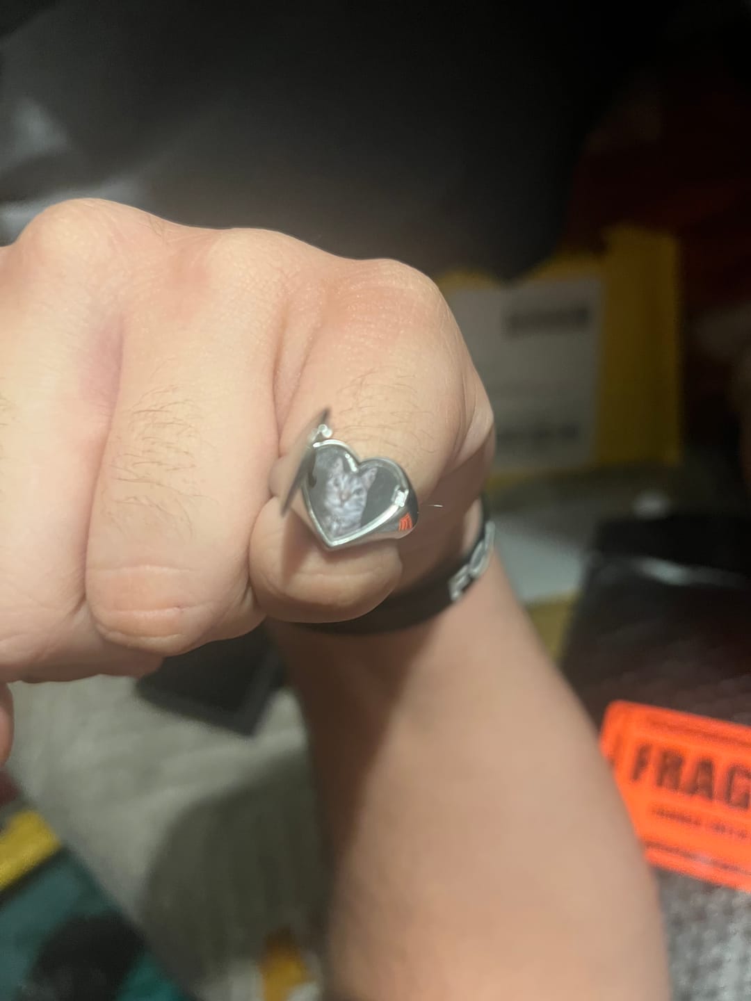 Customer photo review of LOCKET HEART RING
