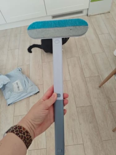 Customer photo review of Pet Hair & Lint Remover with Long Handle