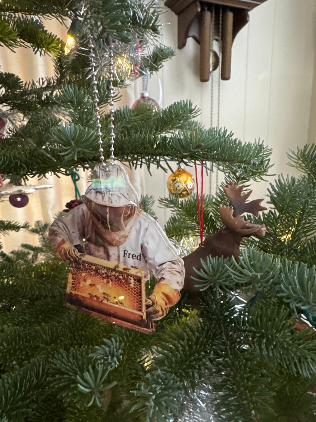 Customer photo review of Personalized Beekeeper Ornament-Gift For Honeybee Keeper