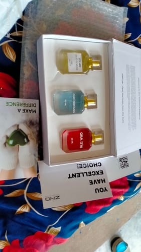 Customer's OUD Supreme BUNDLE showing the Nirvana, Serene, and Ora 1776 perfume bottles in their box.