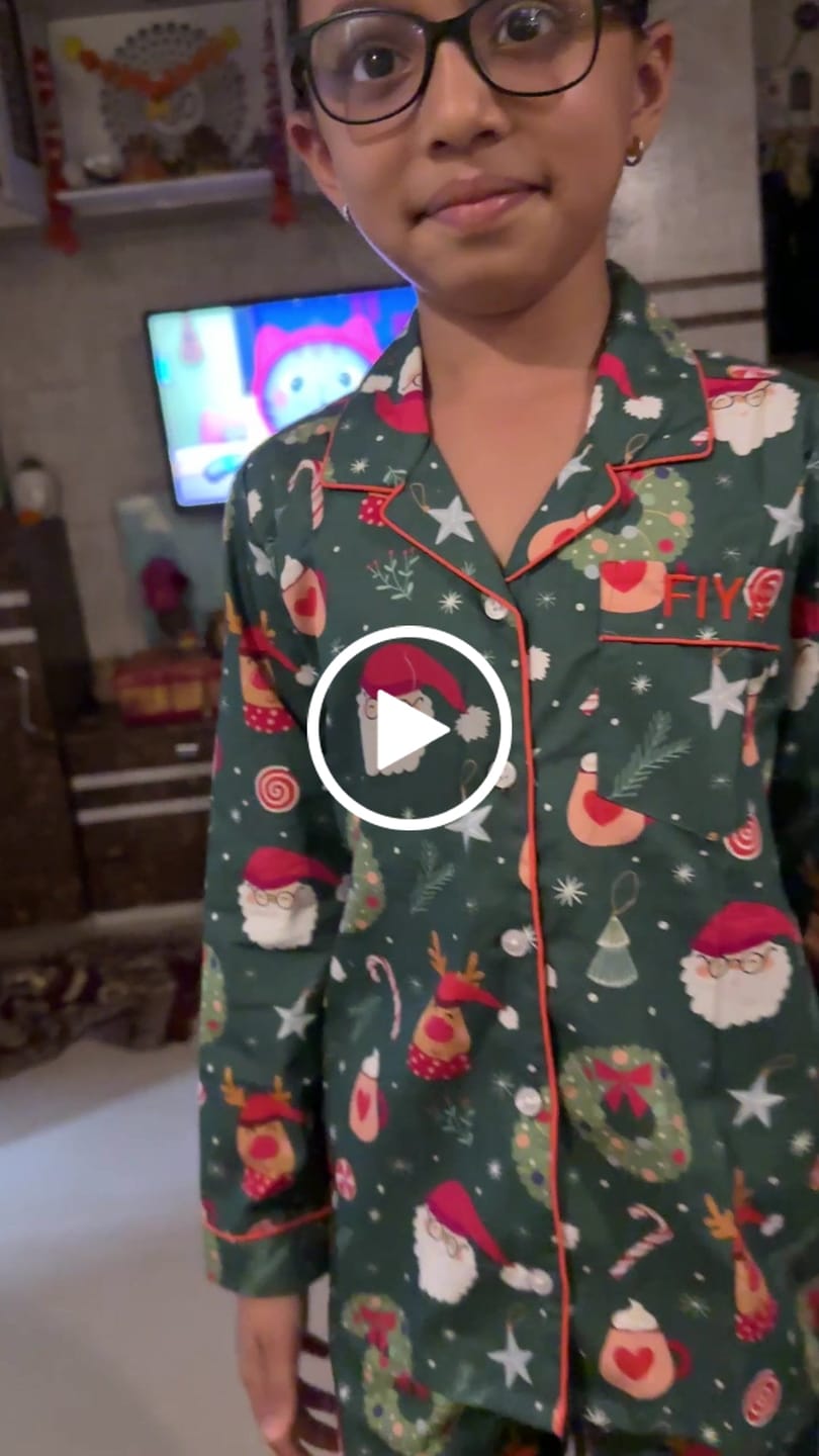 Customer video review of Green Studious Santa Night Suit