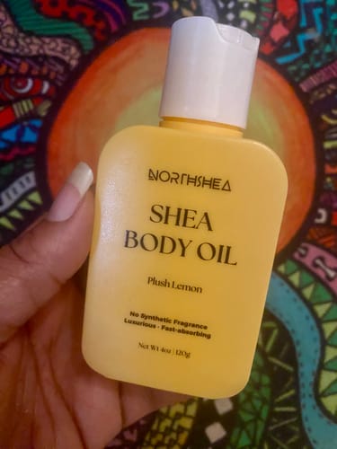 Customer photo review of Shea Body Oil - Lemon