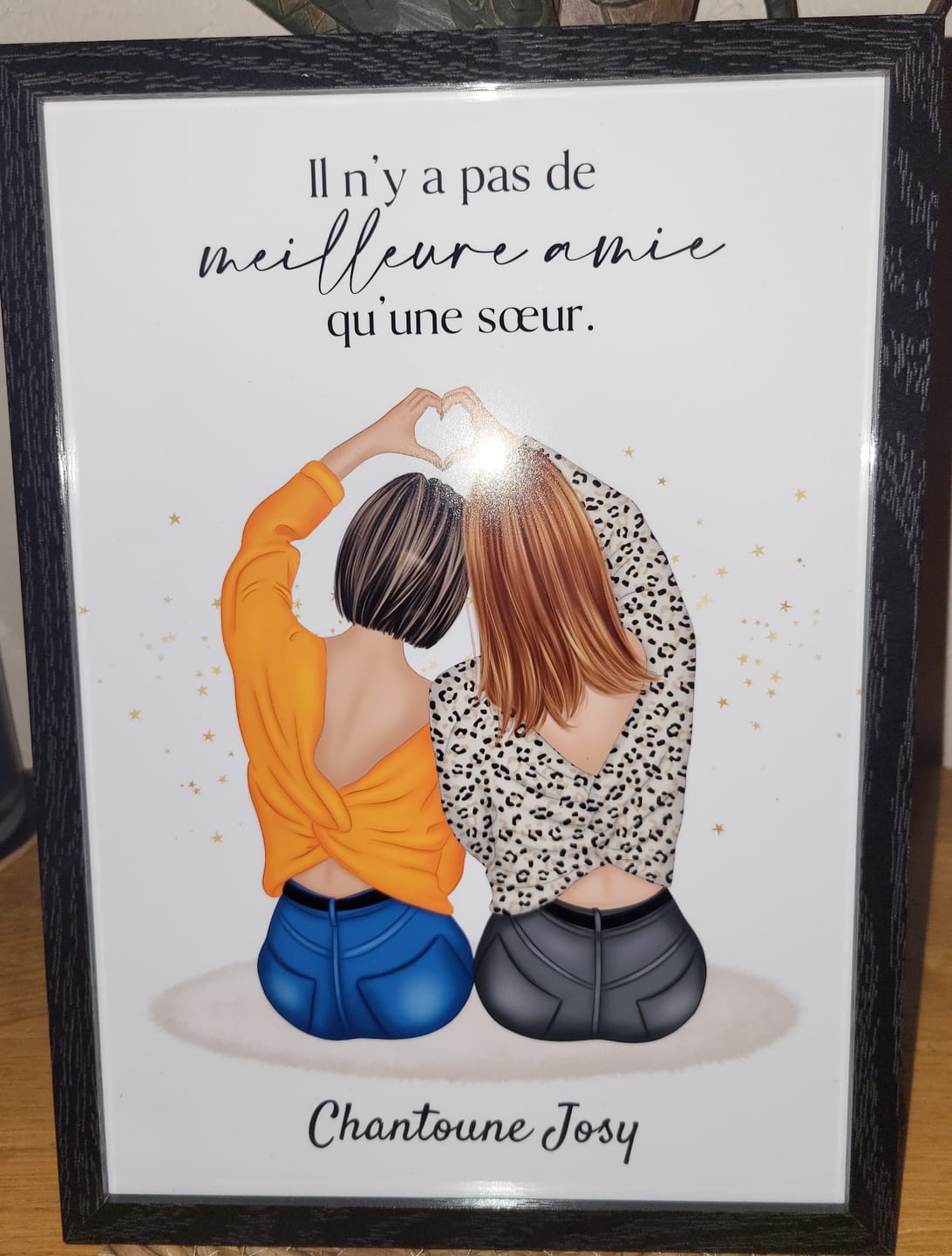 Customer photo review of Affiche Personnalisée - Meilleures Amies