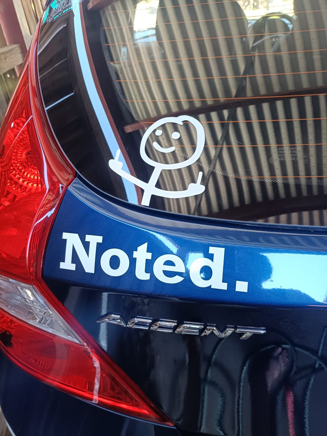 Customer photo review of Custom Text Decal (20cm)