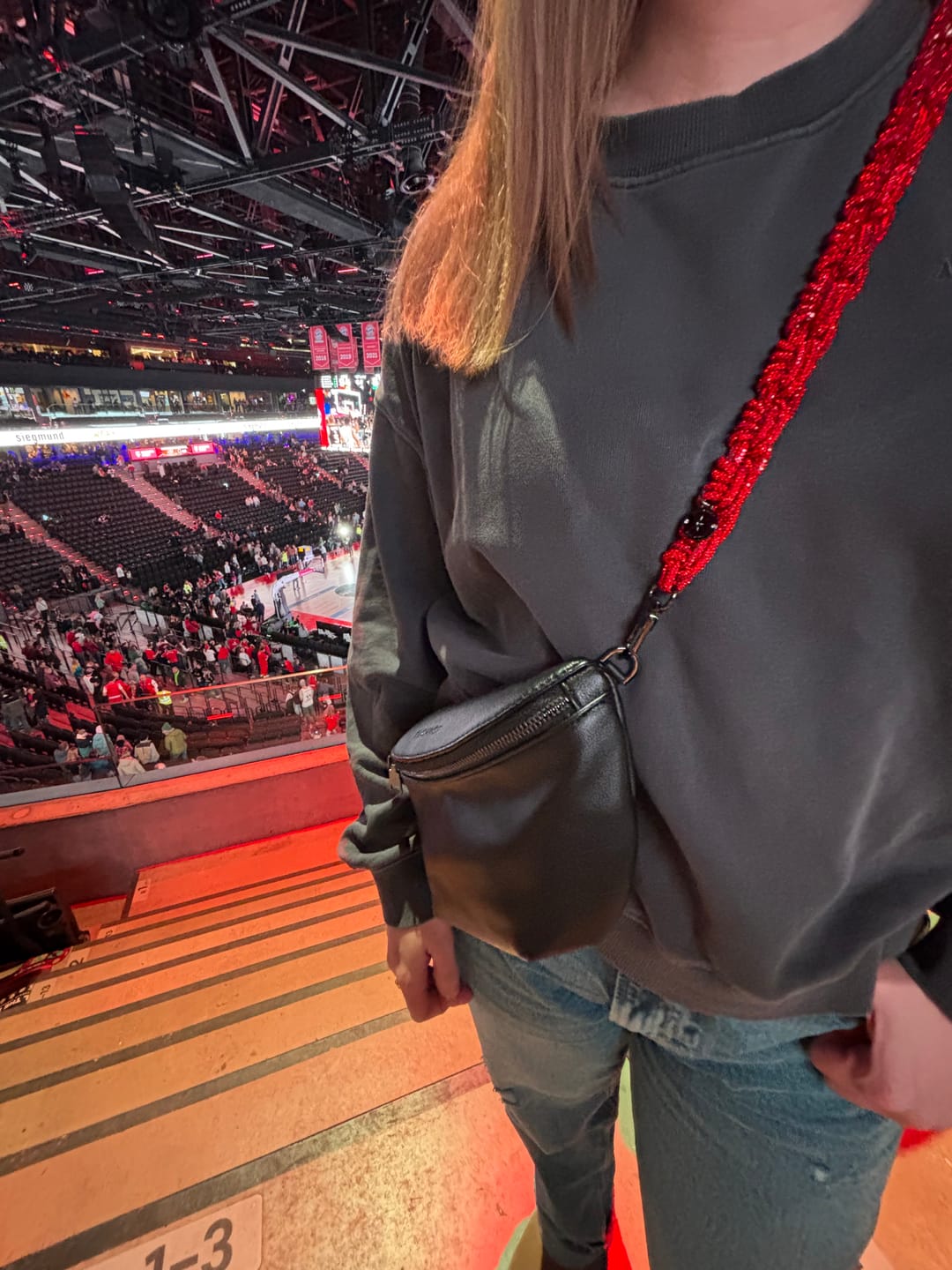 Customer photo review of PETITE CROWN STRAP - Scarlet