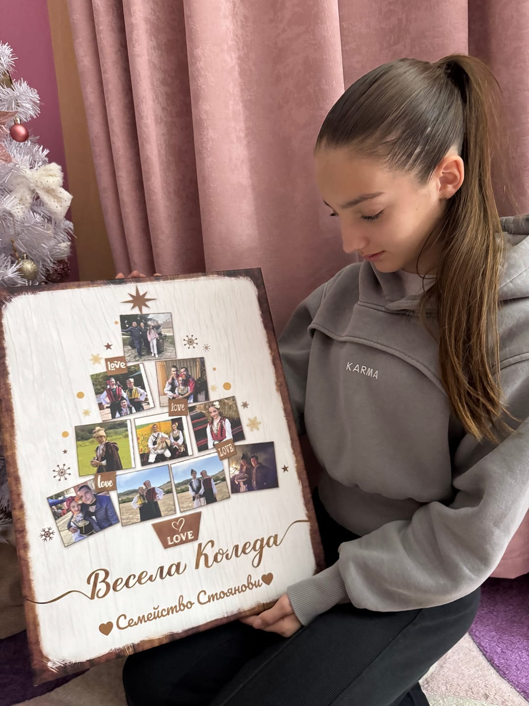Customer photo review of Елха с 10 Ваши Снимки и Текст | Коледна Картина