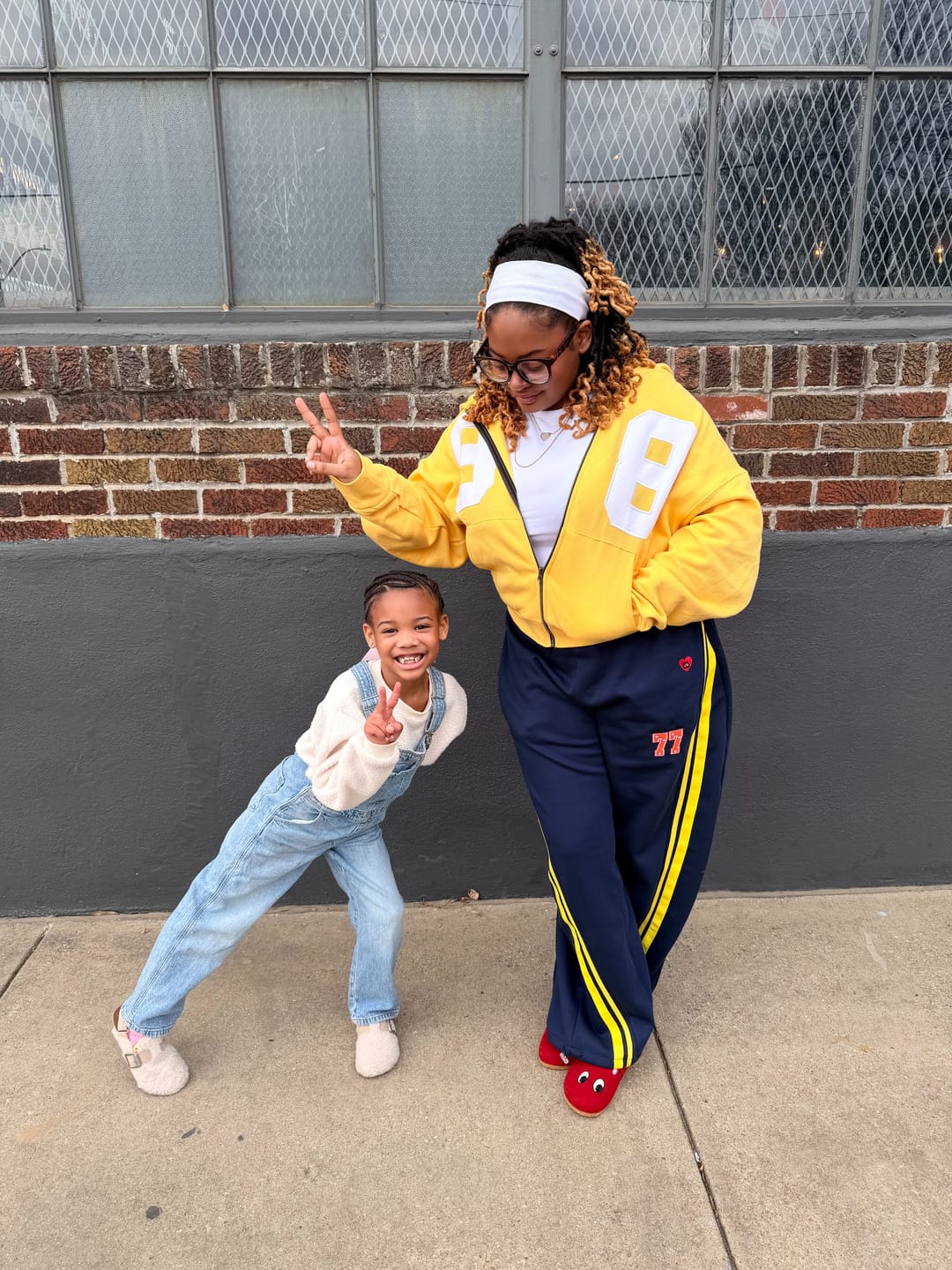 Customer photo review of Aelfric Eden Stripe Baggy Barrel Sweatpants