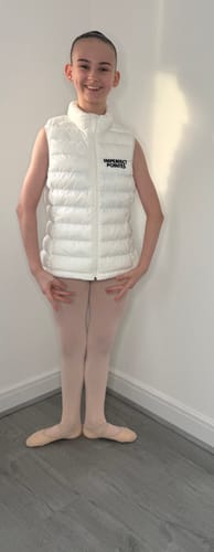 Customer photo review of Womens Quilted Bodywarmer Gilet with Embroidered BLACK Logo